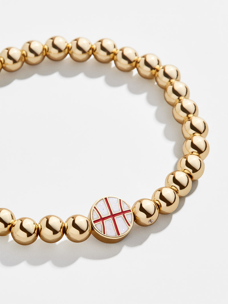 BaubleBar Portland Trail Blazers Gold Pisa Bracelet - NBA beaded stretch bracelet
