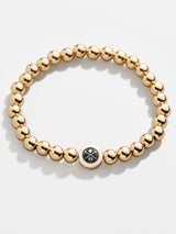 BaubleBar Denver Nuggets Gold Pisa Bracelet - NBA beaded stretch bracelet
