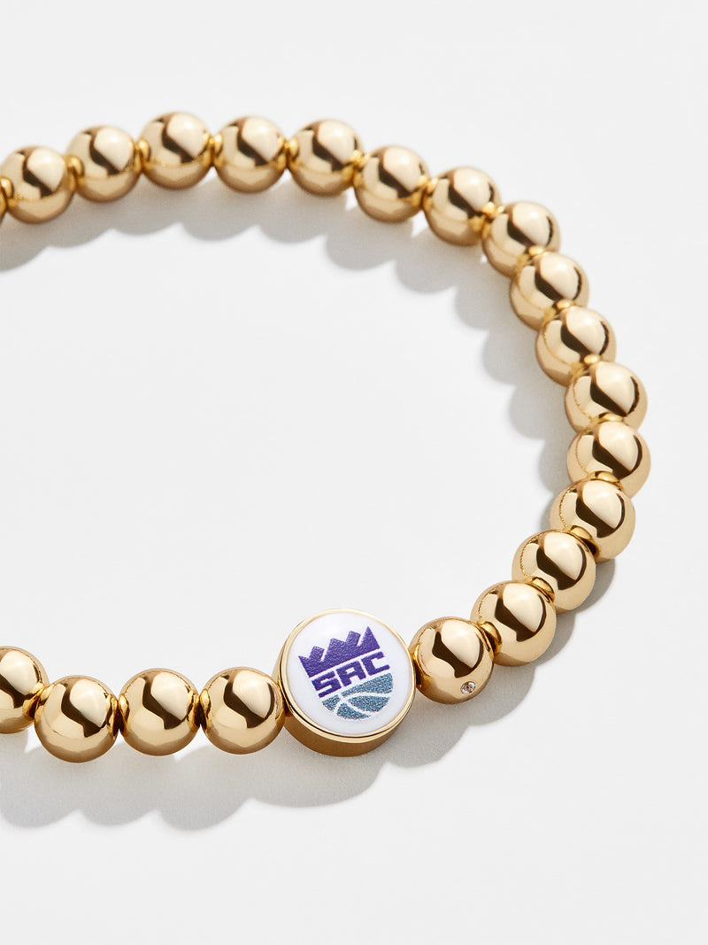 BaubleBar Sacramento Kings Gold Pisa Bracelet - NBA beaded stretch bracelet