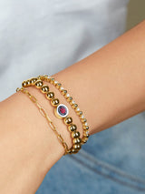 BaubleBar Toronto Raptors Gold Pisa Bracelet - NBA beaded stretch bracelet