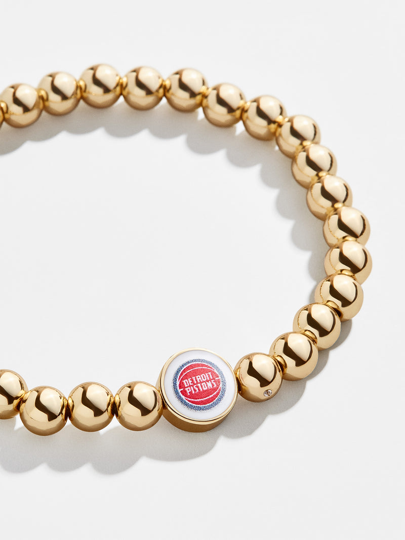BaubleBar Detroit Pistons Gold Pisa Bracelet - NBA beaded stretch bracelet