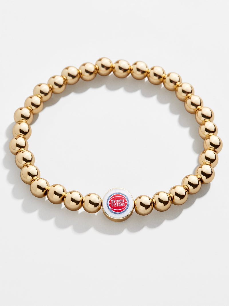 BaubleBar Detroit Pistons Gold Pisa Bracelet - NBA beaded stretch bracelet