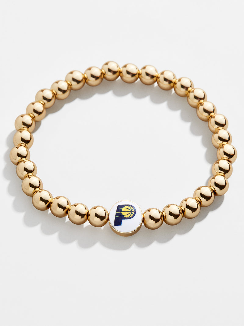 BaubleBar Indiana Pacers Gold Pisa Bracelet - NBA beaded stretch bracelet