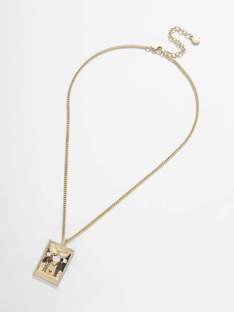 BaubleBar Tarot Card Necklace - The Lovers - Tarot card pendant necklace