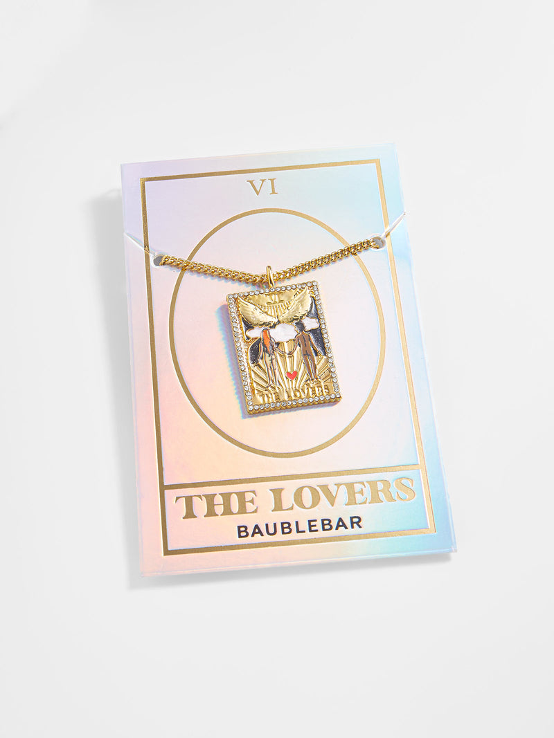 BaubleBar Tarot Card Necklace - The Lovers - Tarot card pendant necklace