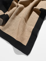 BaubleBar Spell It Out Custom Blanket - Tan/Black - Custom, machine washable blanket