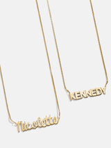 BaubleBar 18K Gold Box Chain Custom Nameplate Necklace - Gold - Get Gifting: Enjoy 20% Off​