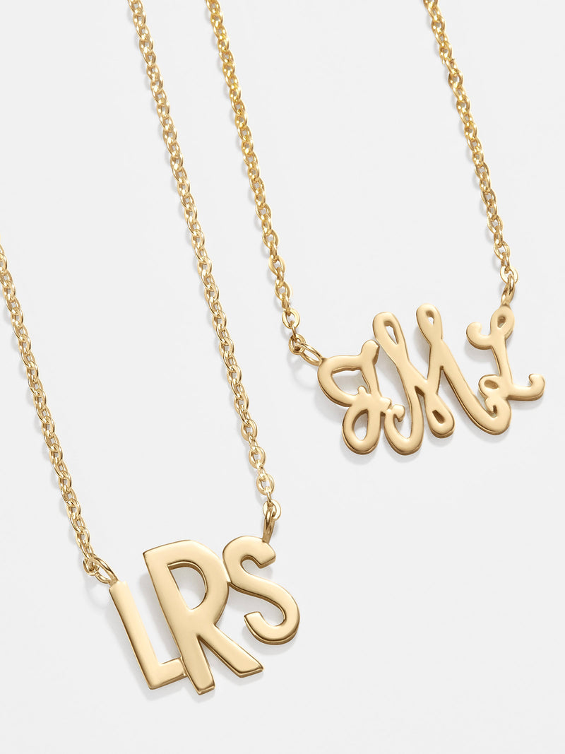 BaubleBar 14K Gold Custom Monogram Necklace - Gold - 
    18K Gold Plated Sterling Silver
  
