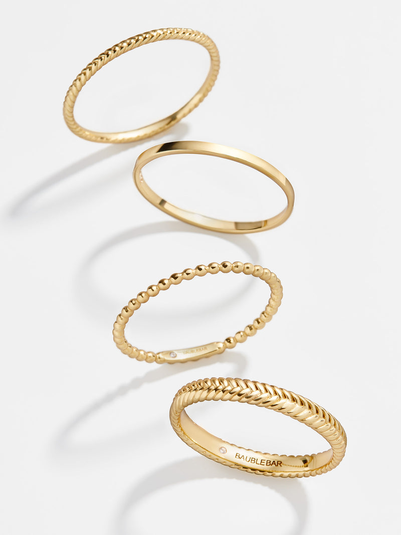 Baublebar Mamie 18K Gold Ring Set - Gold