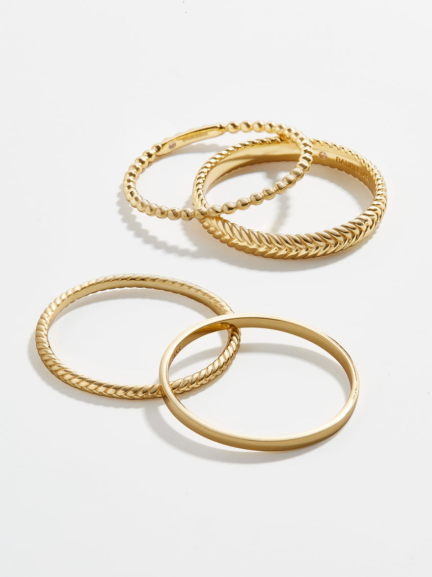 Mamie 18K Gold Vermeil Ring Set - Gold