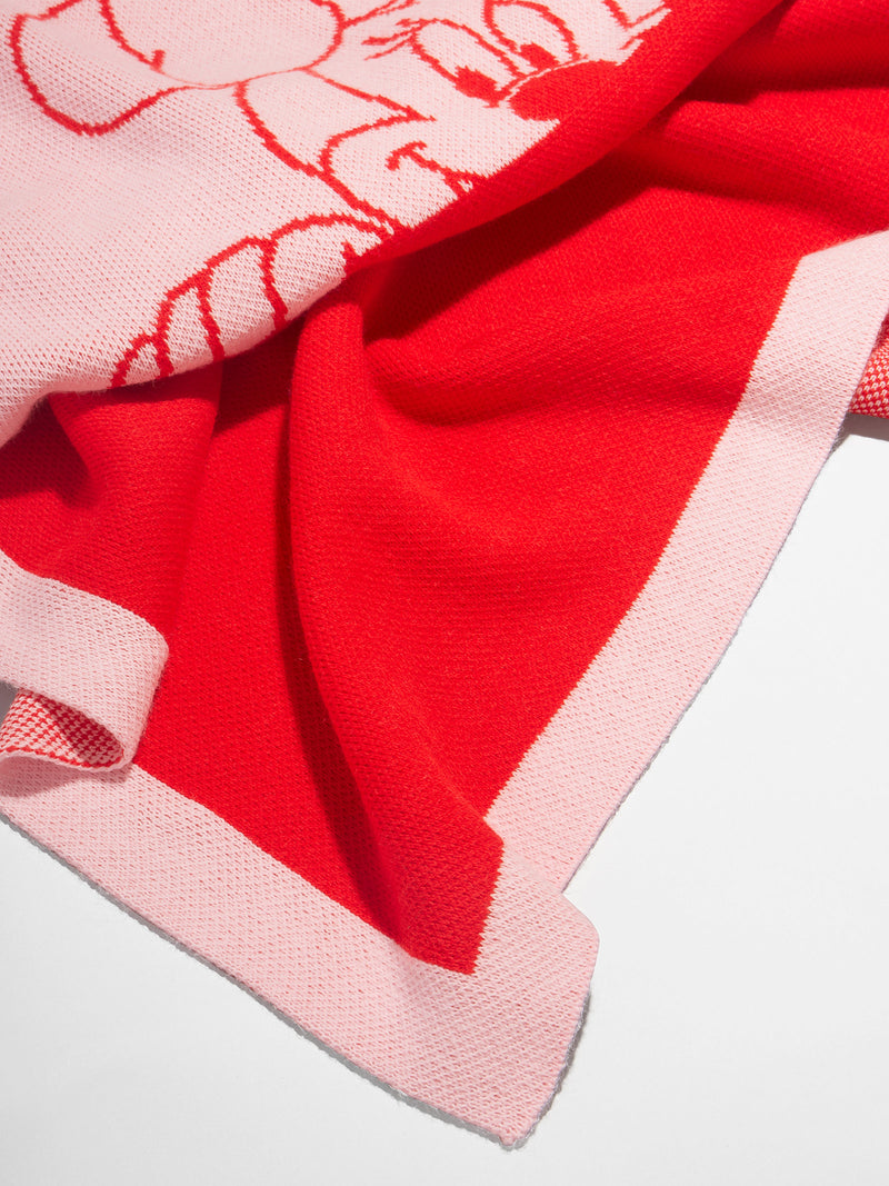 BaubleBar Mickey Mouse Disney Custom Blanket - Red/Pink - Custom, machine washable blanket