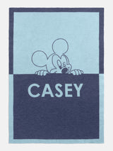BaubleBar Mickey Mouse Disney Custom Blanket - Light Blue / Dark Blue - Custom, machine washable blanket