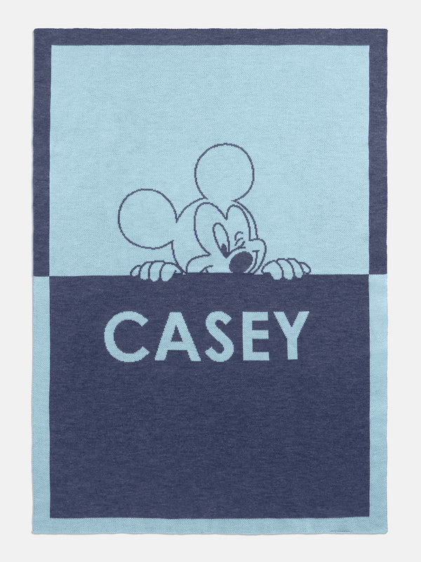 Mickey Mouse Disney Custom Blanket - Light Blue / Dark Blue