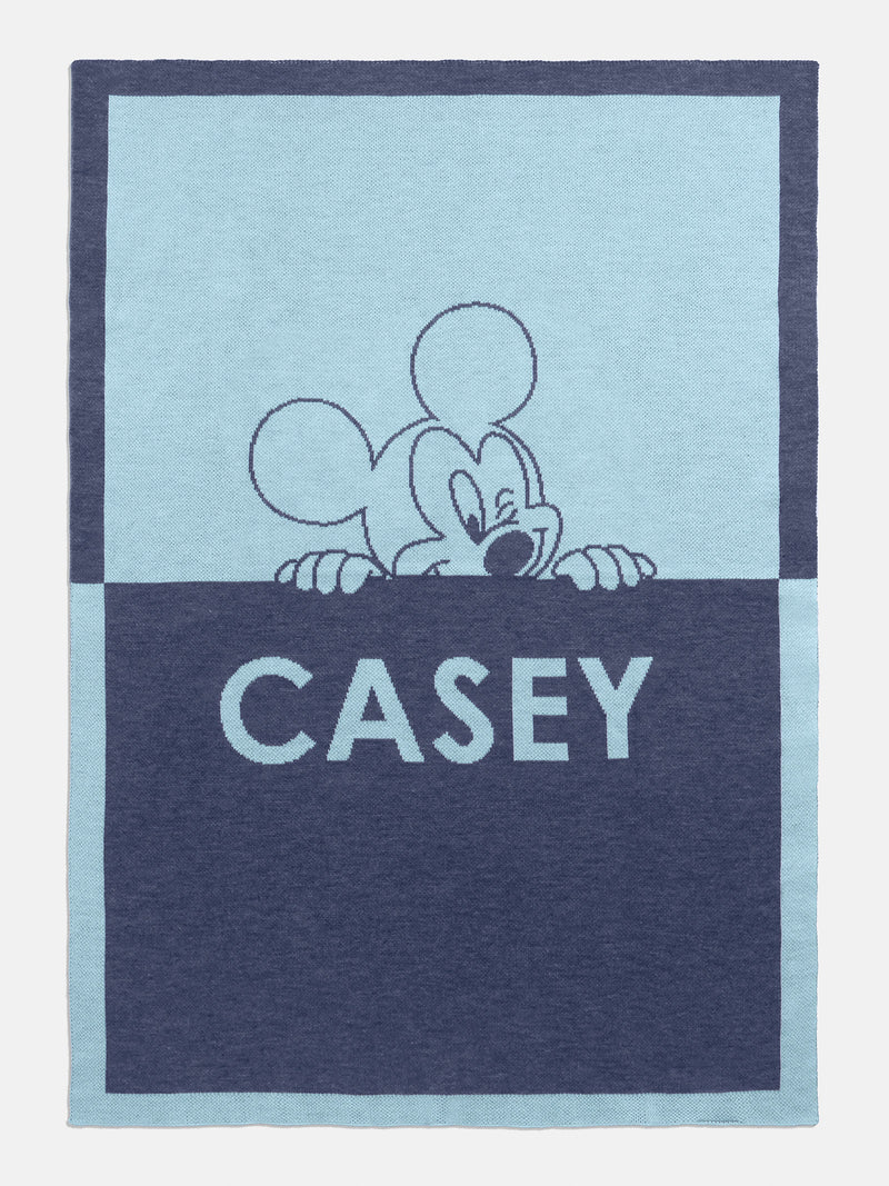 BaubleBar Mickey Mouse Disney Custom Blanket - Light Blue / Dark Blue - 
    Custom, machine washable blanket
  
