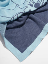 BaubleBar Mickey Mouse Disney Custom Blanket - Light Blue / Dark Blue - Custom, machine washable blanket