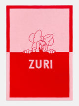 BaubleBar Minnie Mouse Disney Custom Blanket - Red/Pink - Custom, machine washable blanket