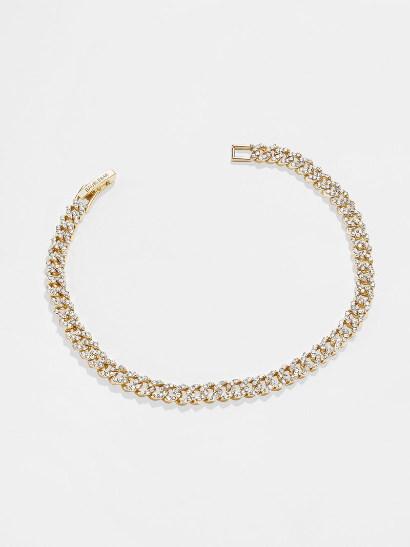 BaubleBar Miley Bracelet - Gold/Pavé - 
    Pavé curb chain bracelet
  
