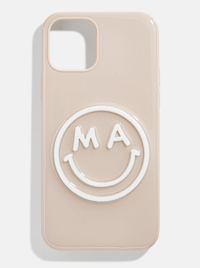 BaubleBar All Smiles Custom iPhone Case - Tan/White - Enjoy 20% off custom gifts
