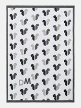 BaubleBar Mickey Mouse Disney Custom Initial Blanket - Black/White - Enjoy 20% off custom gifts