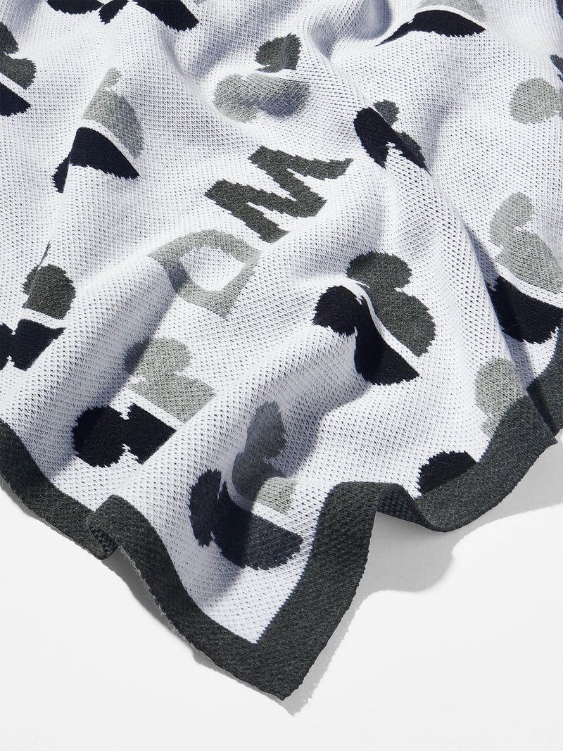 BaubleBar Mickey Mouse Disney Custom Initial Blanket - Black/White - Enjoy 20% off custom gifts