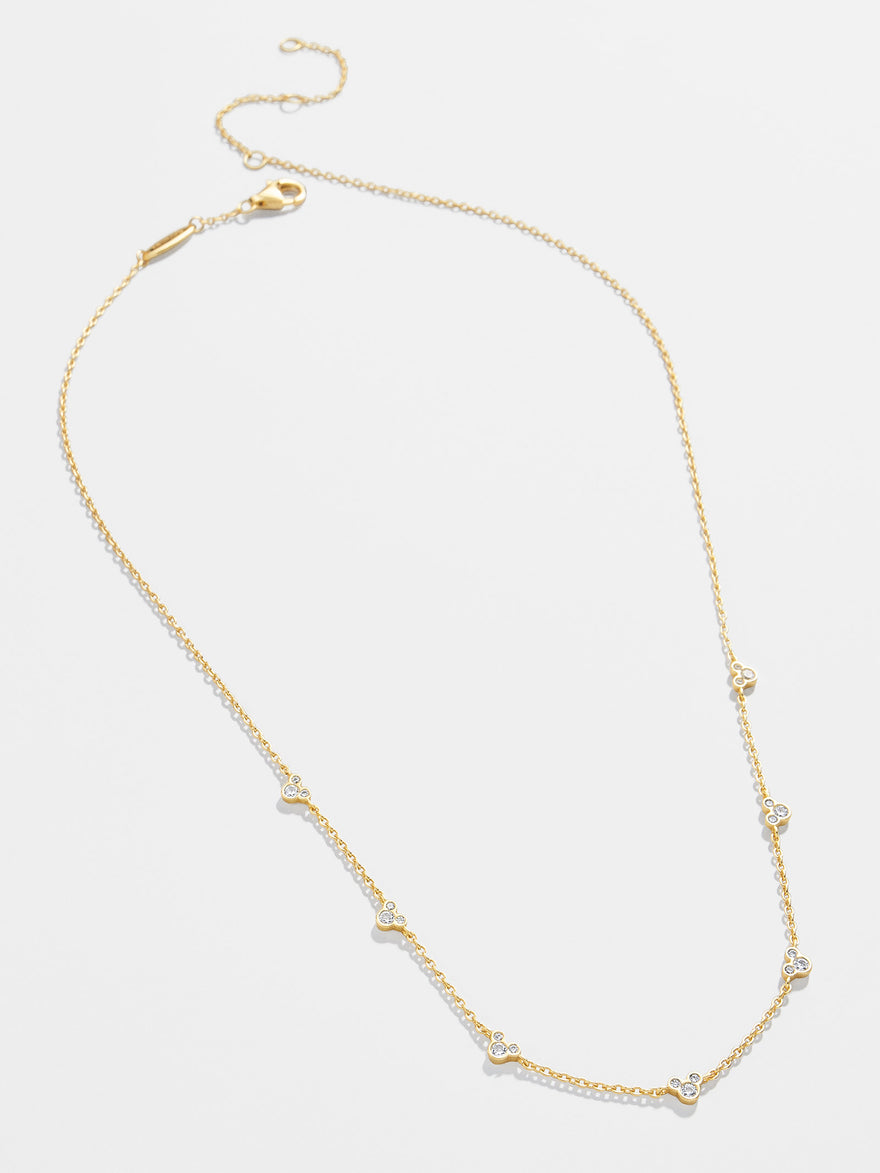 Mickey Mouse Outline 18K Gold Vermeil Necklace - Gold/Pavé