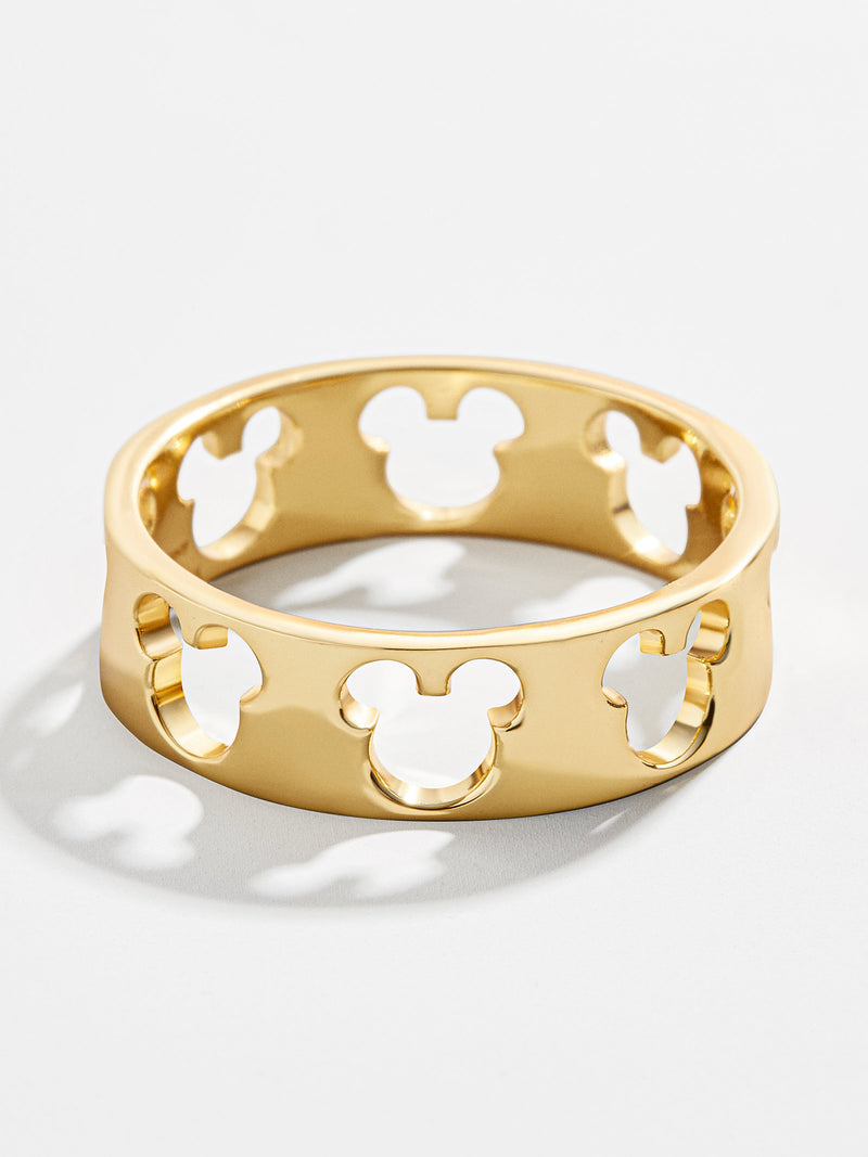 BaubleBar Mickey Mouse Outline 18K Gold Plated Sterling Silver Ring - Gold - 
    18K Gold Plated Sterling Silver
  
