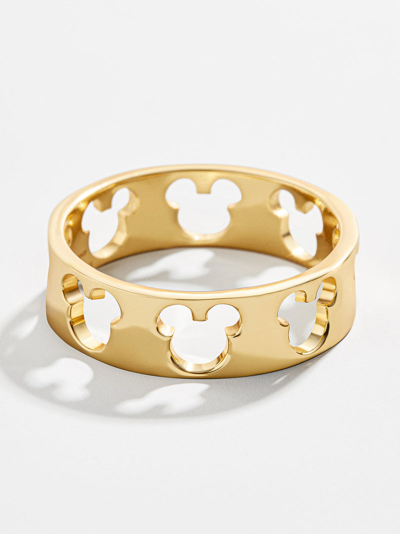 BaubleBar Mickey Mouse Outline 18K Gold Plated Sterling Silver Ring - Gold - Gold - Get Gifting: Enjoy 20% Off​
