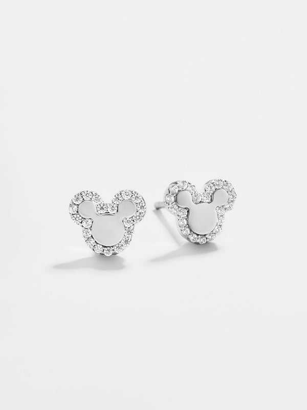 Mickey Mouse Disney Sterling Silver Earrings - Silver