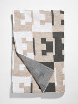 BaubleBar On Repeat Custom Blanket - Light Gray/White - 
    Custom, machine washable blanket
  
