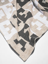 BaubleBar On Repeat Custom Blanket - Light Gray/White - Best selling blankets, immediate ship