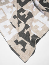 BaubleBar On Repeat Custom Blanket - Light Gray/White