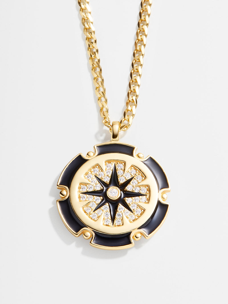 Star Enamel Necklace Gold Vermeil 