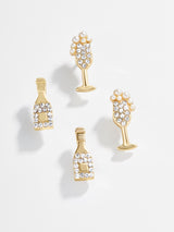 BaubleBar Pop the Bubbly Earring Set - Gold - 
    Two pairs of champagne stud earrings
  
