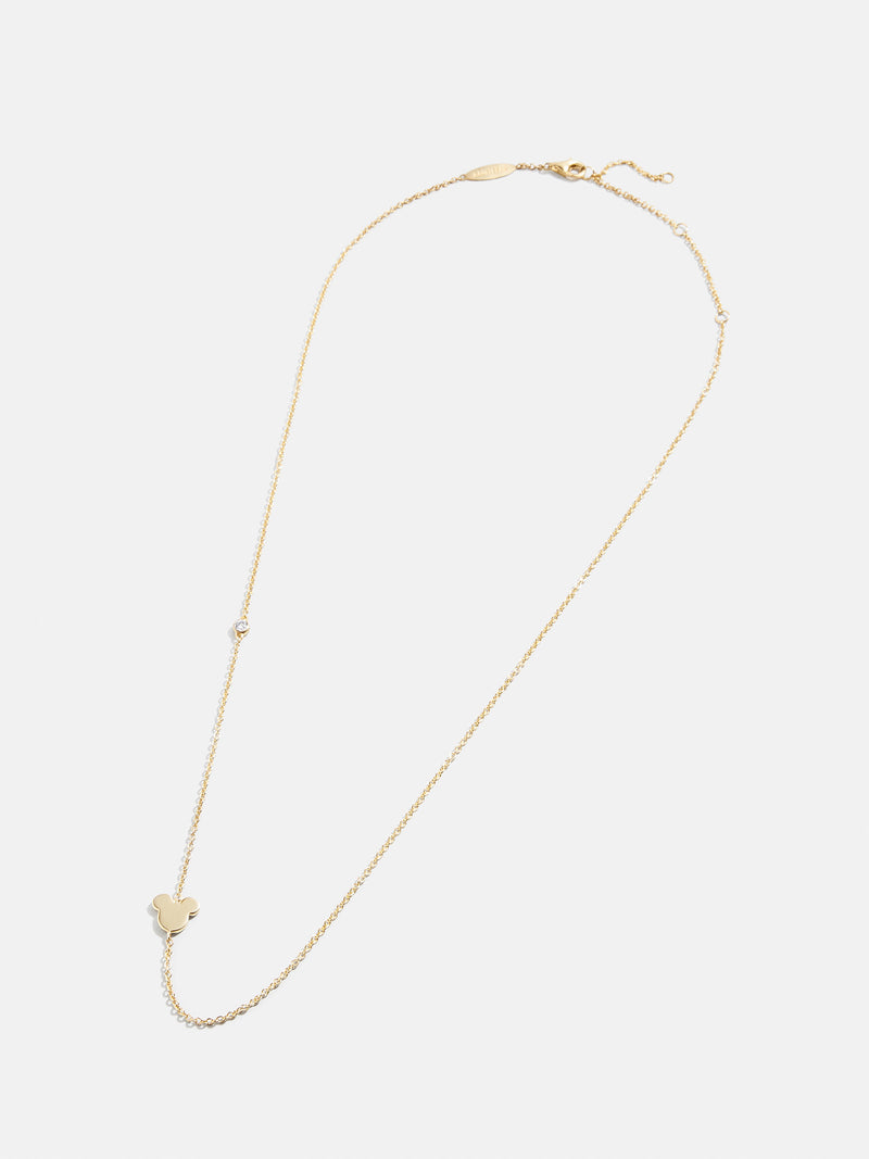 BaubleBar Mickey Mouse Disney 18K Gold & Cubic Zirconia Asymmetrical Necklace - Gold - 
    18K Gold Plated Sterling Silver, Cubic Zirconia stone
  
