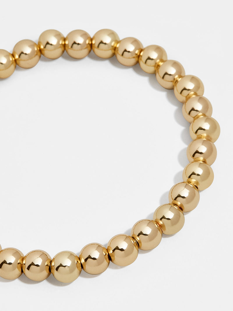 BaubleBar 6MM - Gold beaded stretch bracelet - Also offered in small wrist sizes