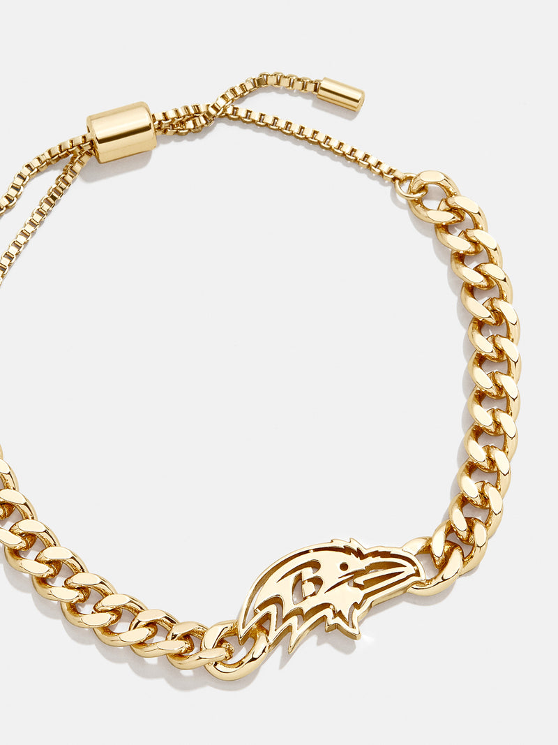BaubleBar Baltimore Ravens NFL Gold Curb Chain Bracelet - Baltimore Ravens - Get Gifting: Enjoy 20% Off​