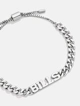 BaubleBar Buffalo Bills NFL Silver Curb Chain Bracelet - Buffalo Bills - NFL pull-tie bracelet