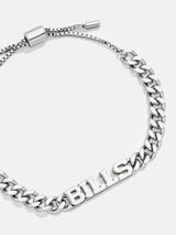BaubleBar Buffalo Bills NFL Silver Curb Chain Bracelet - Buffalo Bills - 
    NFL pull-tie bracelet
  
