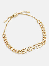 BaubleBar New Orleans Saints NFL Gold Curb Chain Bracelet - New Orleans Saints - 
    NFL bracelet
  
