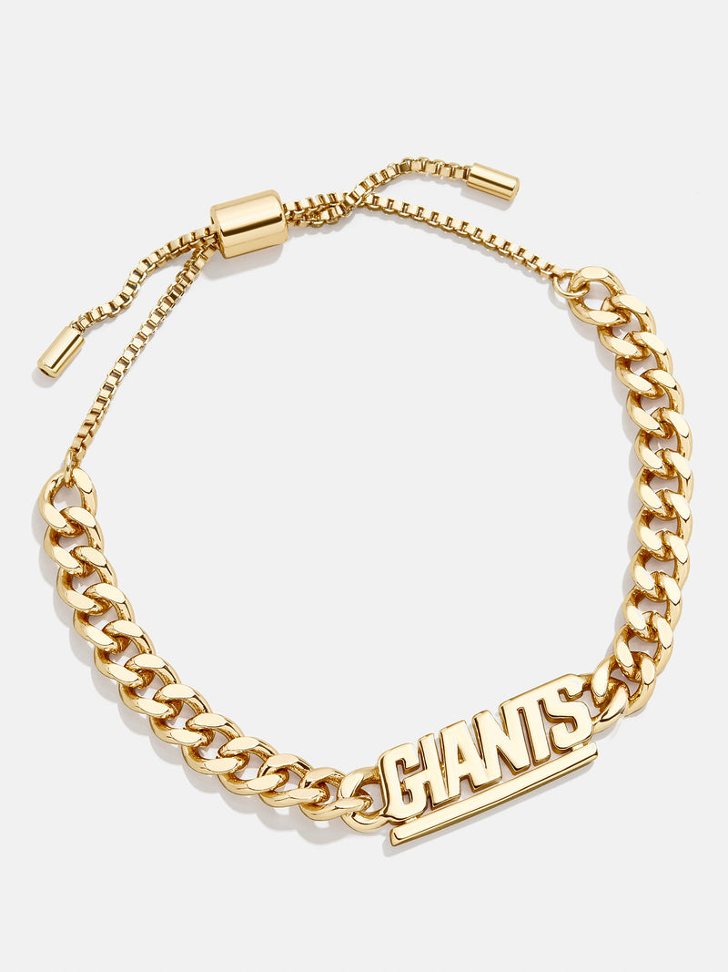 BaubleBar New York Giants NFL Gold Curb Chain Bracelet - New York Giants - Get Gifting: Enjoy 20% Off​