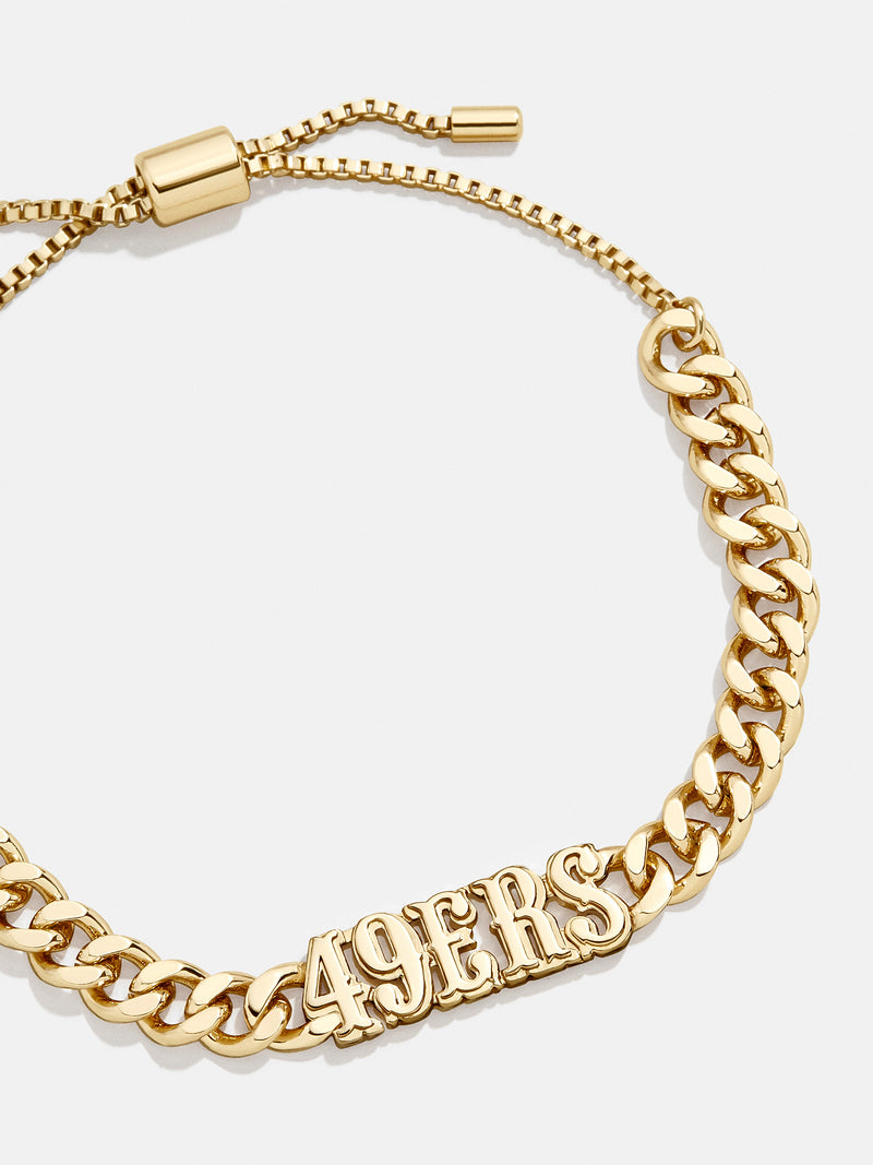 BaubleBar San Francisco 49ers NFL Gold Curb Chain Bracelet - San Francisco 49ers - Cyber Monday Ends Tonight: Enjoy 30% Off​