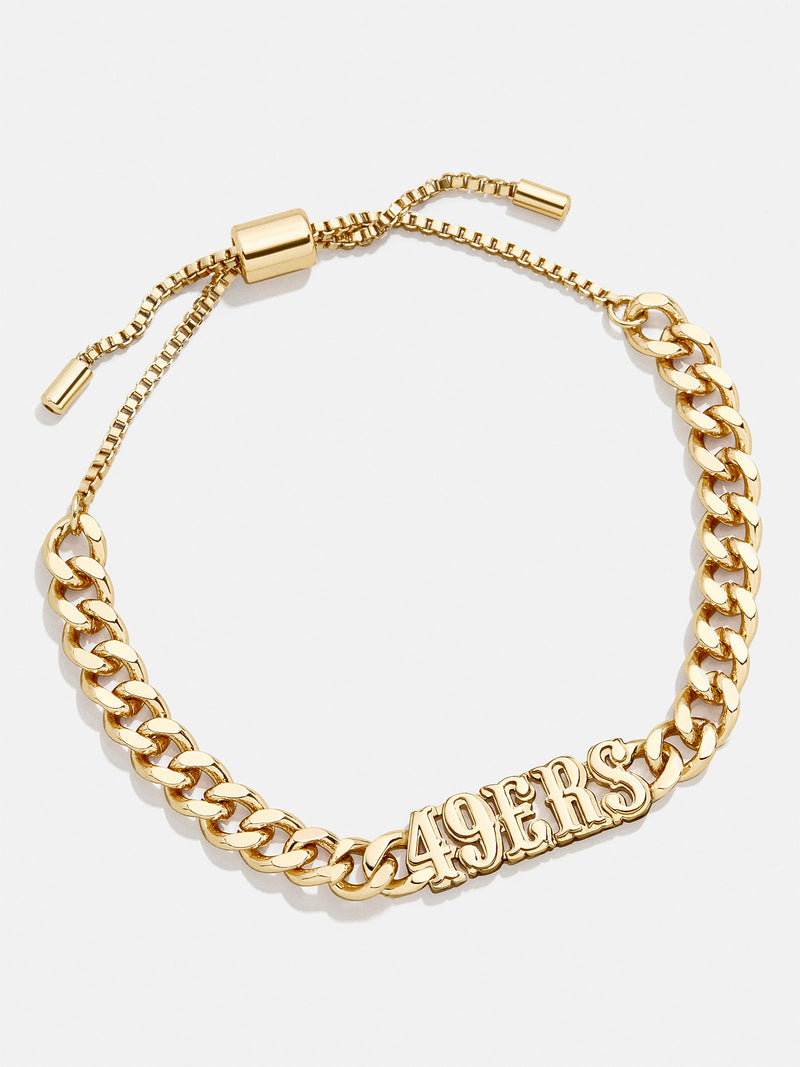 BaubleBar San Francisco 49ers NFL Gold Curb Chain Bracelet - San Francisco 49ers - Cyber Monday Ends Tonight: Enjoy 30% Off​