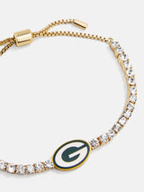 BaubleBar Green Bay Packers NFL Gold Tennis Bracelet - Green Bay Packers - 
    NFL pull-tie bracelet
  
