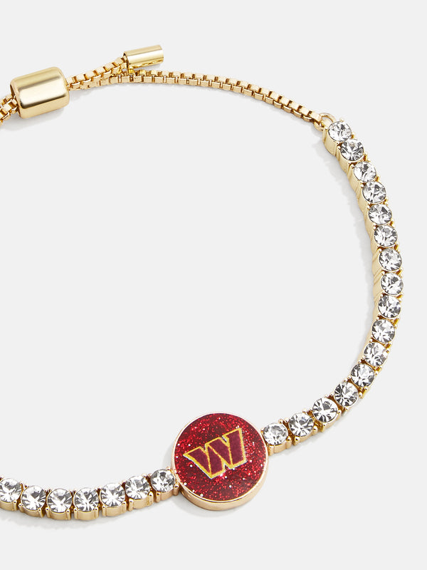 Washington Commanders NFL Gold Tennis Bracelet - Washington Commanders