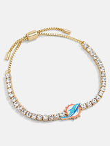 BaubleBar Miami Dolphins NFL Gold Tennis Bracelet - Miami Dolphins - NFL pull-tie bracelet