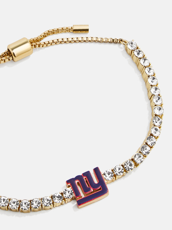New York Giants NFL Gold Tennis Bracelet - New York Giants