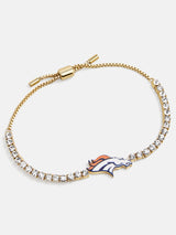 BaubleBar Denver Broncos NFL Gold Tennis Bracelet - Denver Broncos - NFL pull-tie bracelet