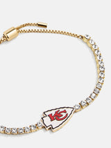 BaubleBar Kansas City Chiefs NFL Gold Tennis Bracelet - Kansas City Chiefs - NFL pull-tie bracelet