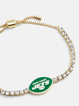 BaubleBar New York Jets NFL Gold Tennis Bracelet - New York Jets - NFL pull-tie bracelet