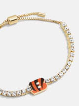 BaubleBar Cincinnati Bengals NFL Gold Tennis Bracelet - Cincinnati Bengals - NFL pull-tie bracelet